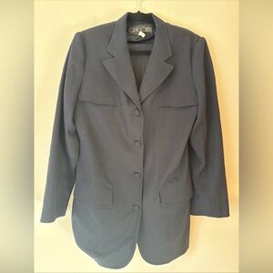 NEW Vintage 1980's  Gene Ewing midnight blue oversized blazer medium